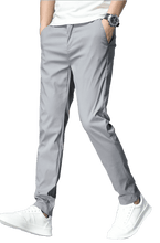 Calça Masculina Casual com Elástico na Cintura e Cores Sólidas
