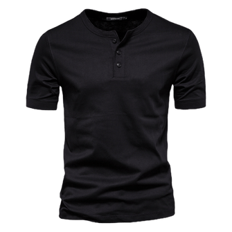 Camisa Polo Masculina com Colarinho Henley