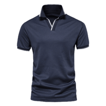 Camisa polo masculina com gola em V