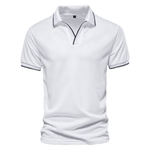 Camisa polo masculina com gola em V