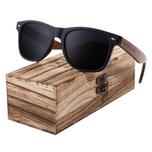 Óculos de Sol Masculino com Hastes de Madeira e Lentes Polarizadas