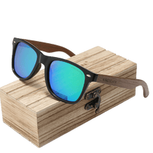 Óculos de Sol com Hastes de Madeira Natural com Lentes Polarizadas e Proteção UV400