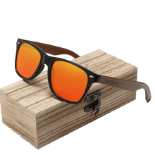 Óculos de Sol com Hastes de Madeira Natural com Lentes Polarizadas e Proteção UV400